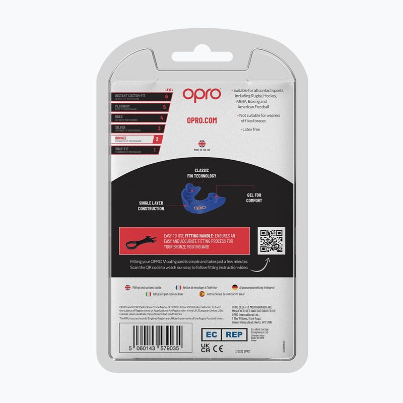 Protezione della mascella Opro Bronze GEN5 blu 3