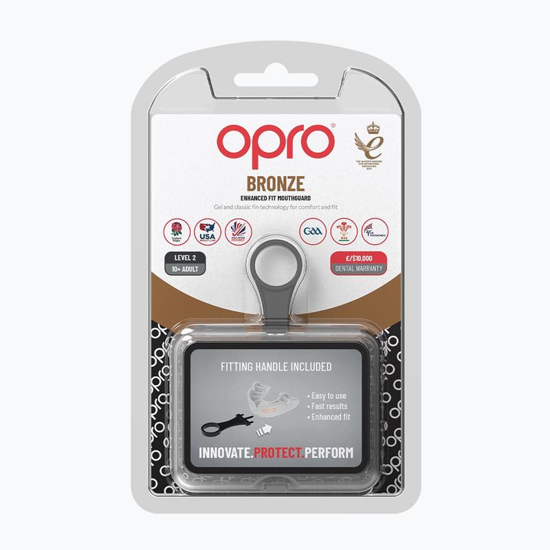 Protezione della mascella Opro Bronze GEN5 bianca 2