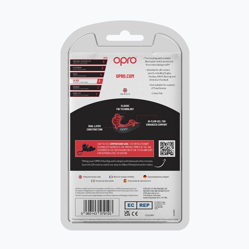 Paradenti Opro Silver GEN4 black/red 3