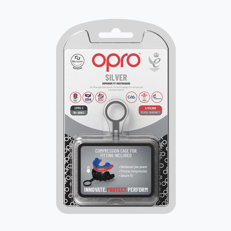 Paradenti Opro UFC Silver red 2