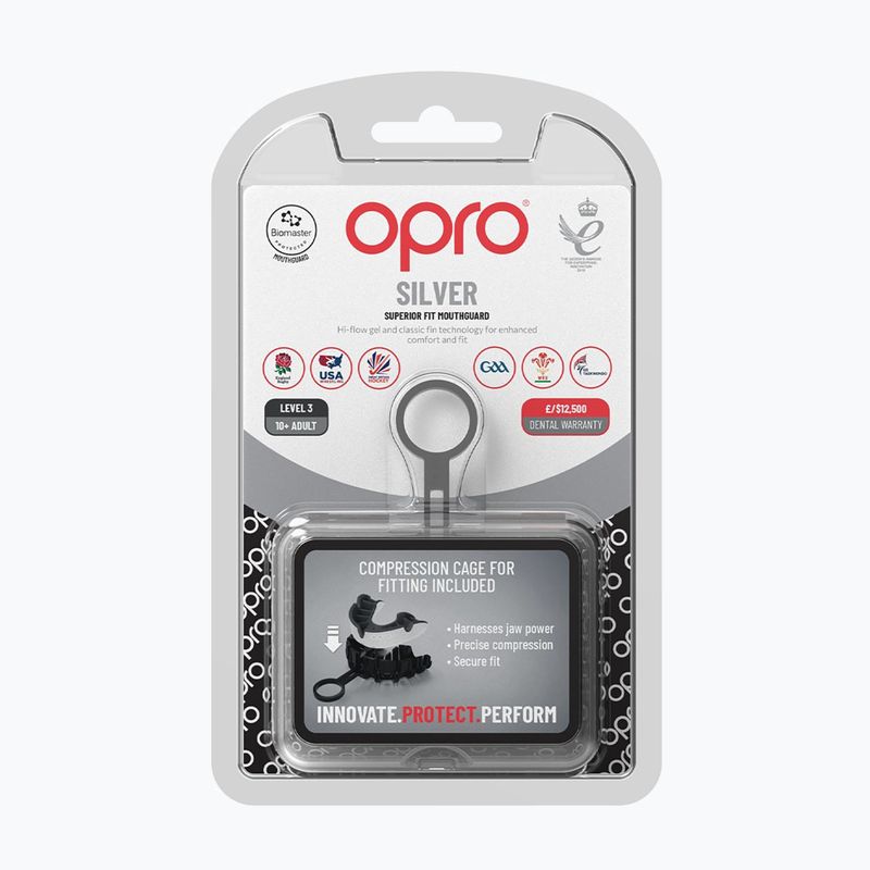 Paradenti Opro Silver black/white/white 2