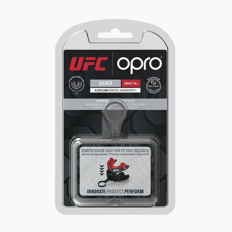 Protezione mascellare nera Opro UFC Silver GEN2 2