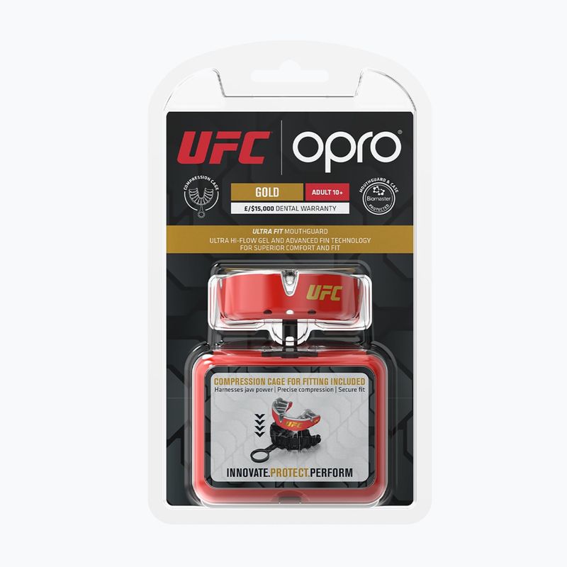 Paradenti Opro UFC Gold GEN2 red/silver/gold 2