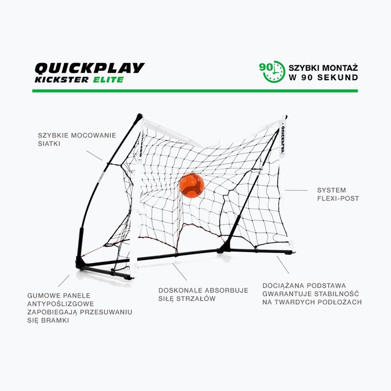 Porta da calcio QuickPlay Kickster Elite 300 x 100 cm bianco/nero 8