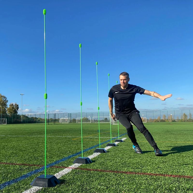 QuickPlay Agility Poles 10 pali da allenamento verdi 4