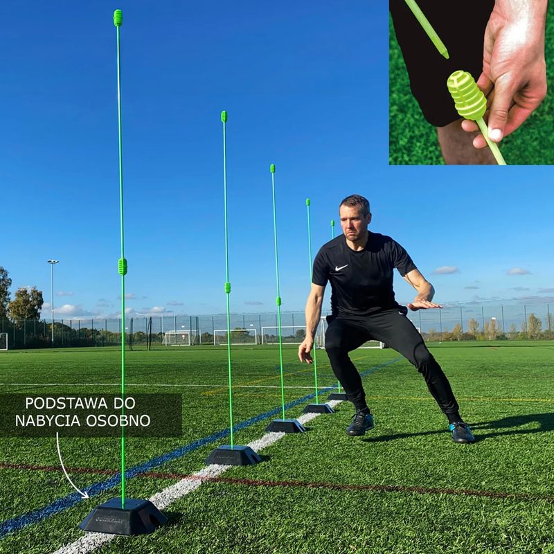 QuickPlay Agility Poles 10 pali da allenamento verdi 6