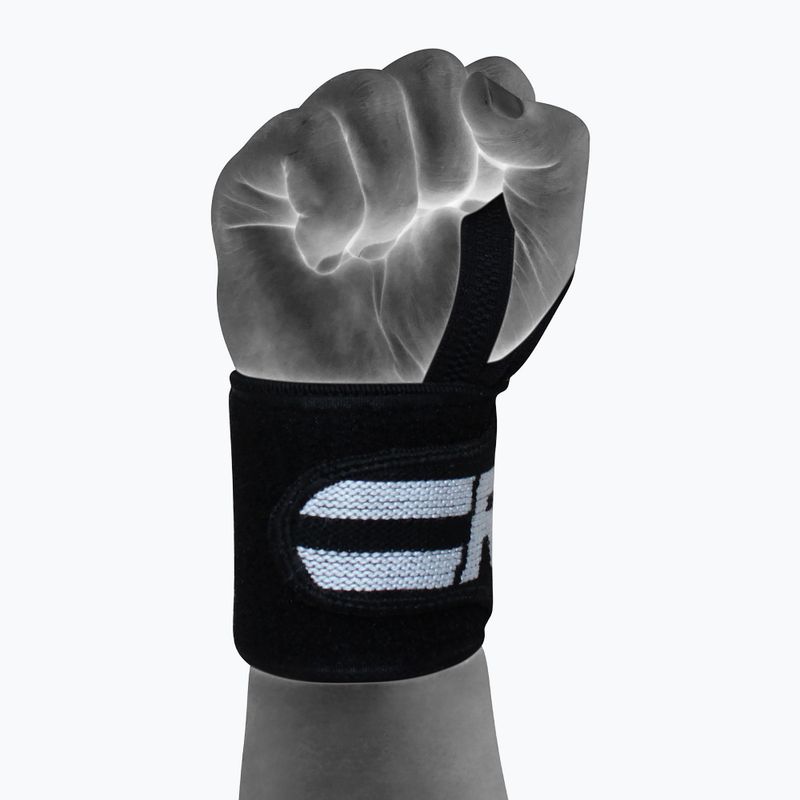 Tutore da polso RDX Gym Wrist Wrap Black Pro nero 3