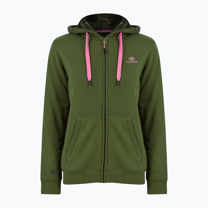 Felpa con cappuccio Navitas Lily Sherpa Zip Donna verde