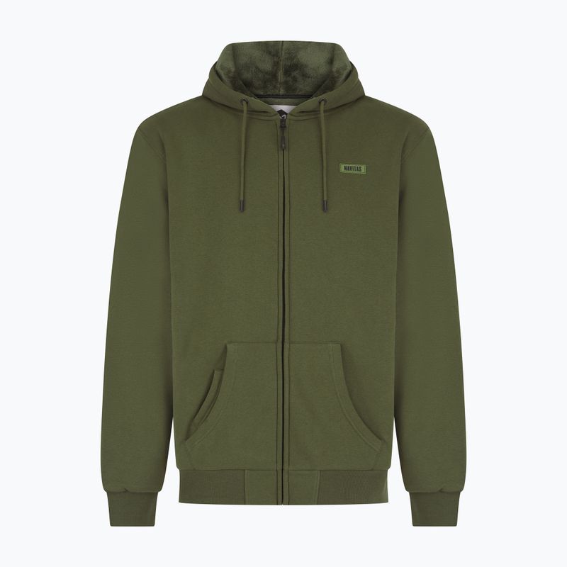 Felpa con cappuccio da uomo Navitas Sherpa Zip verde