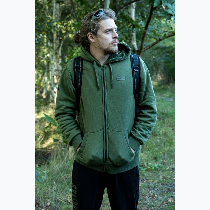 Felpa con cappuccio da uomo Navitas Sherpa Zip verde 4