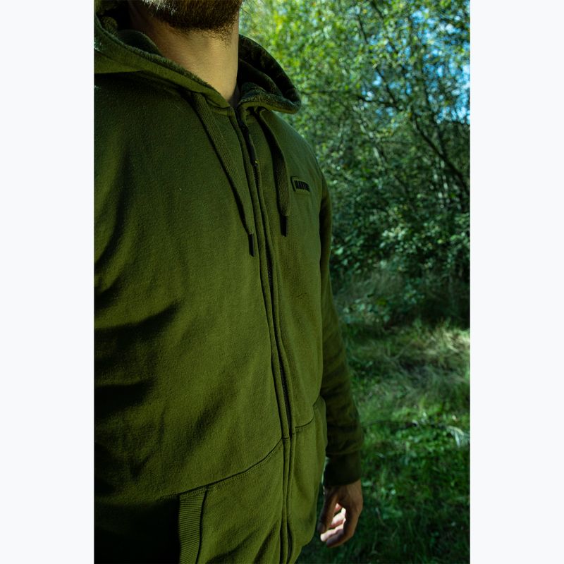 Felpa con cappuccio da uomo Navitas Sherpa Zip verde 7