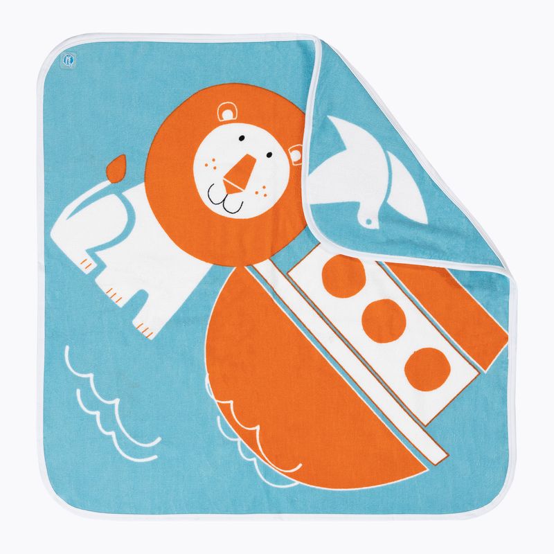 Asciugamano con cappuccio per bambini Splash About Noah's Ark blu