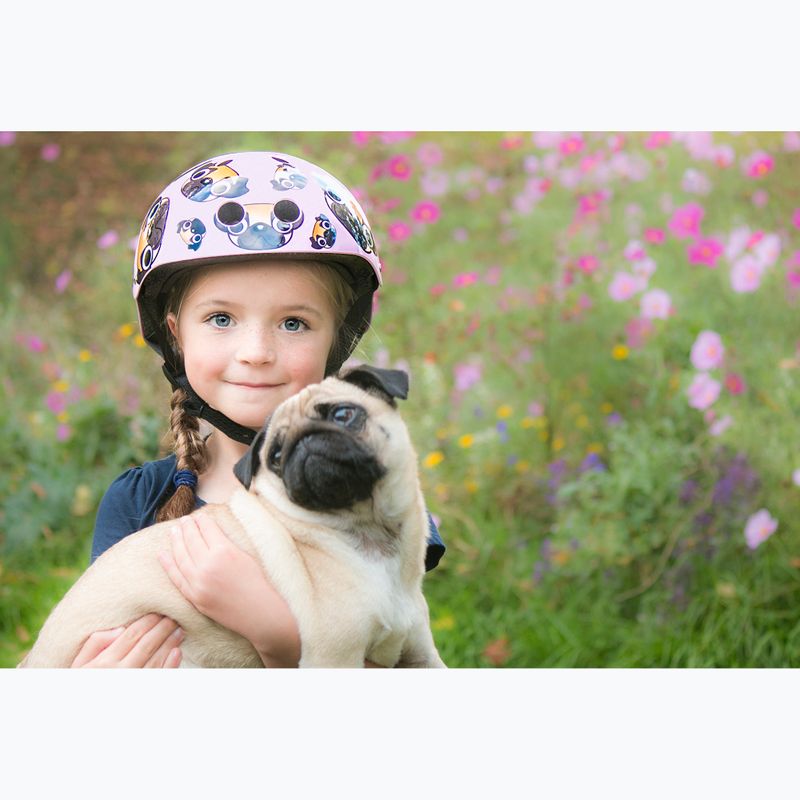 Casco da bici per bambini Hornit Pug rosa/marrone 8