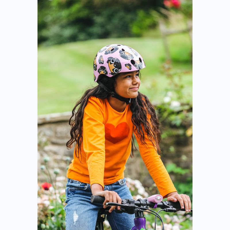 Casco da bici per bambini Hornit Pug rosa/marrone 13