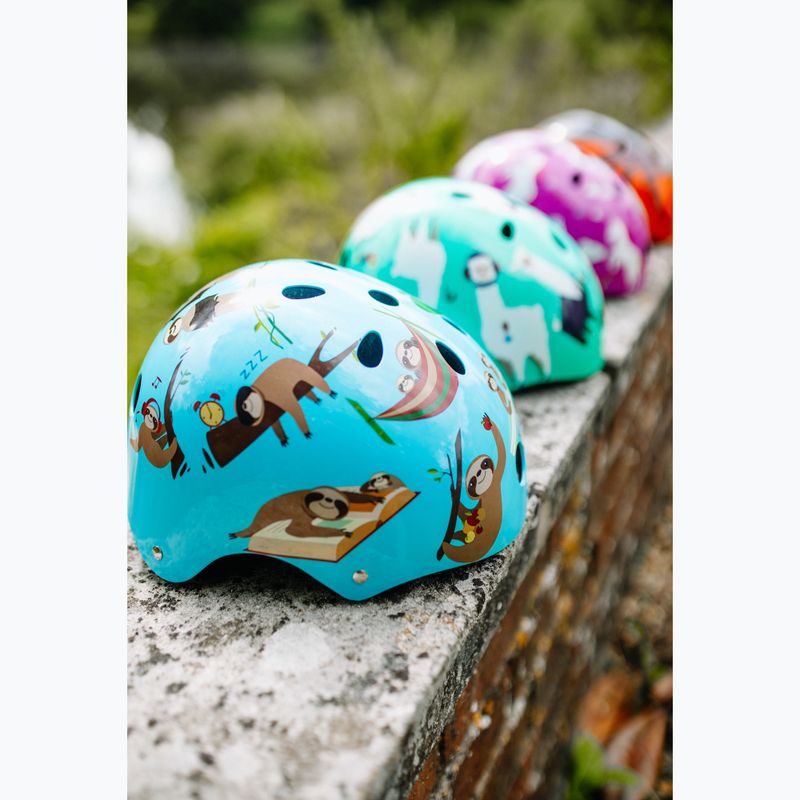 Casco da bici per bambini Hornit Sloth blu/marrone 8