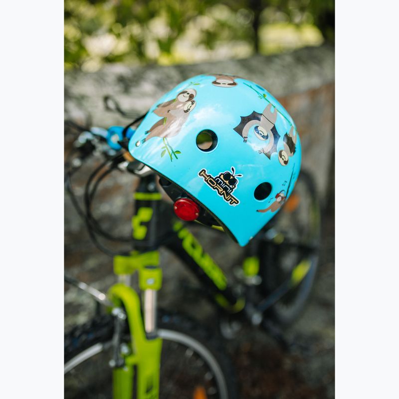 Casco da bici per bambini Hornit Sloth blu/marrone 9