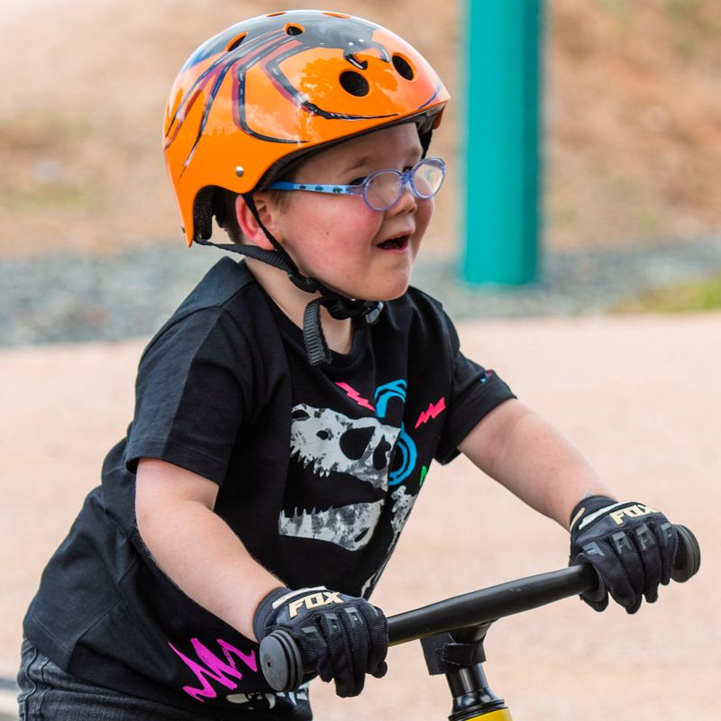 Casco da bici per bambini Hornit Spider arancione/nero 10
