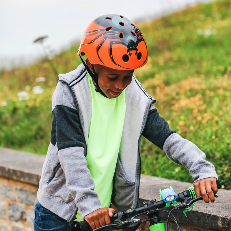 Casco da bici per bambini Hornit Spider arancione/nero 11