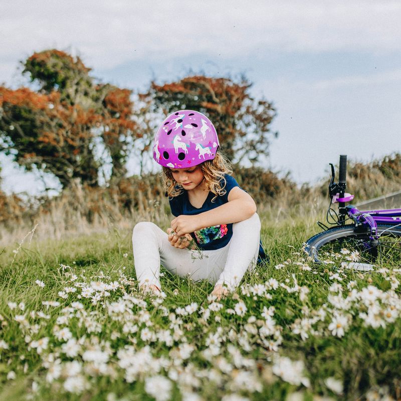 Casco da bici per bambini Hornit Unicorn viola/bianco 11