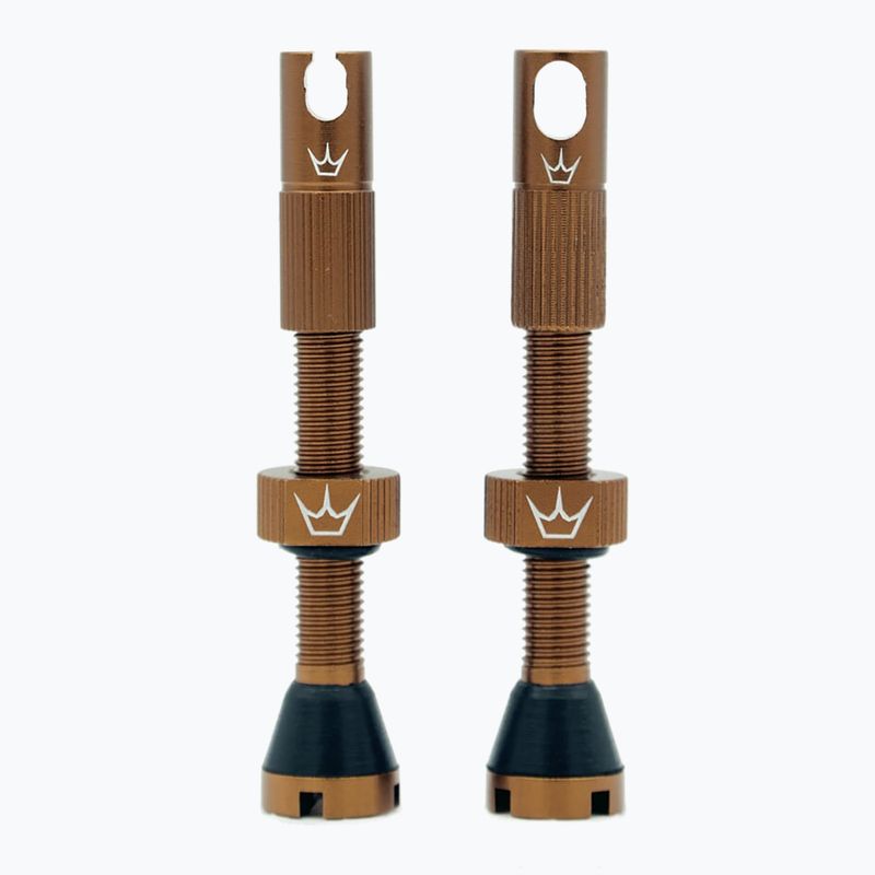Peaty's X Chris King MK2 Set di valvole Presta Tubeless 42 mm bourbon