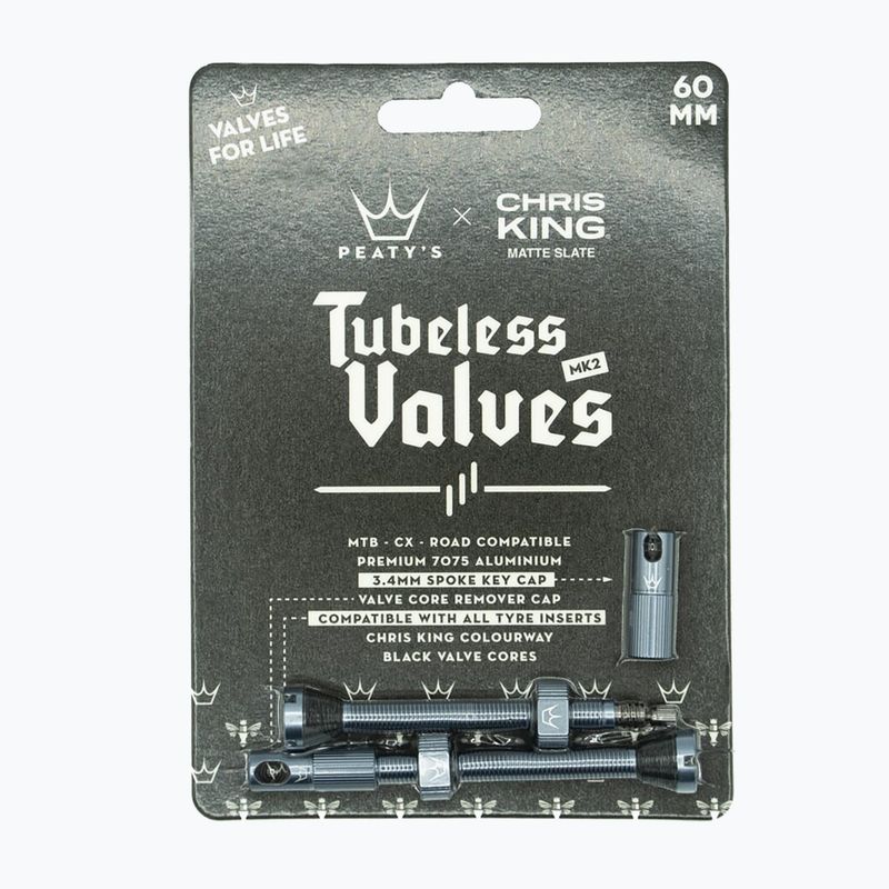 Peaty's X Chris King MK2 Valvole Tubeless 60 mm set valvole presta 2