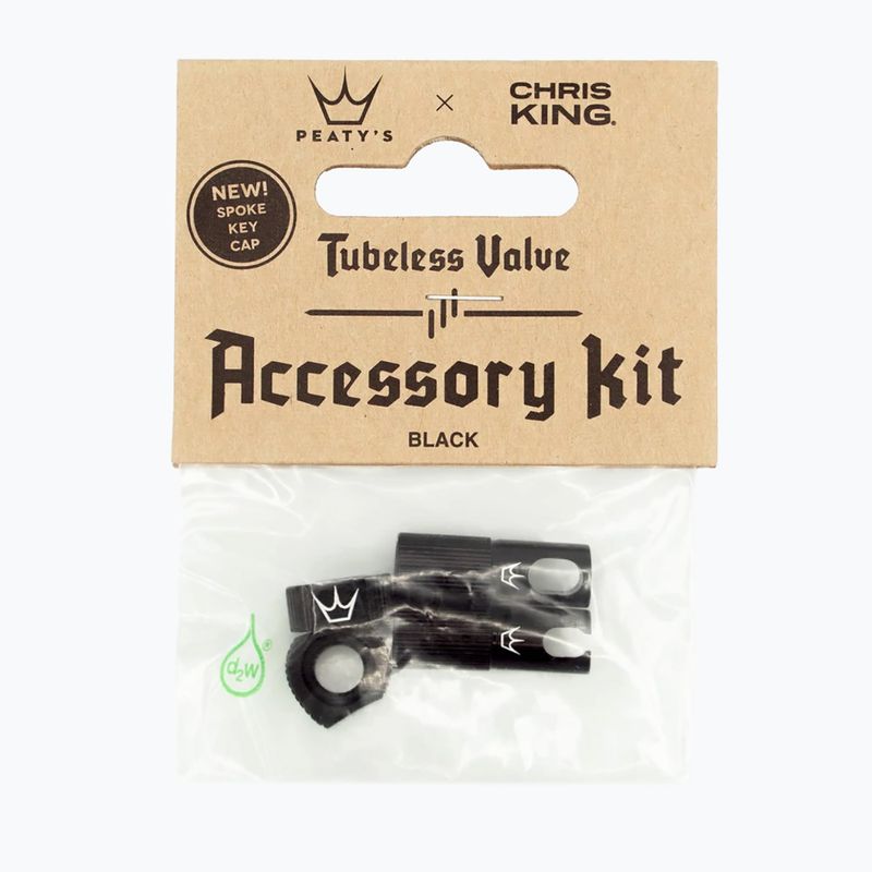 Kit di accessori per valvole tubeless Peaty's X Chris King MK2 nero