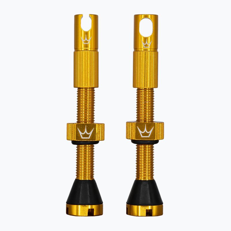 Peaty's X Chris King MK2 Set di valvole Presta Tubeless 42 mm oro