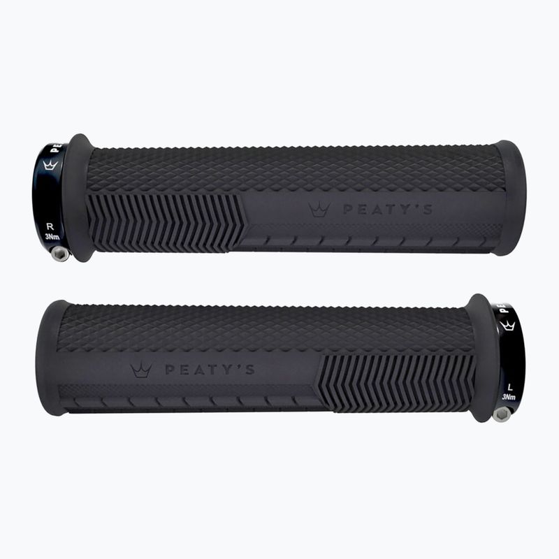 Manopole manubrio Peaty's Monarch Knurl Thin nere