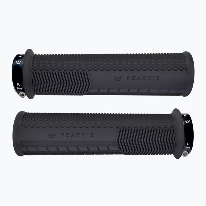 Manopole per manubrio Peaty's Monarch Knurl Thick nere