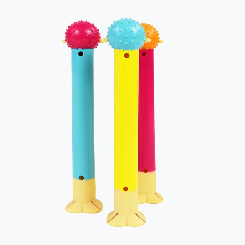 Splash About Puffer Fish Divesticks 3 pezzi blu/giallo/rosa 2