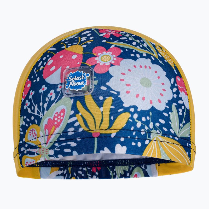 Cuffia da bagno per bambini Splash About Arka Meadow blu navy/giallo