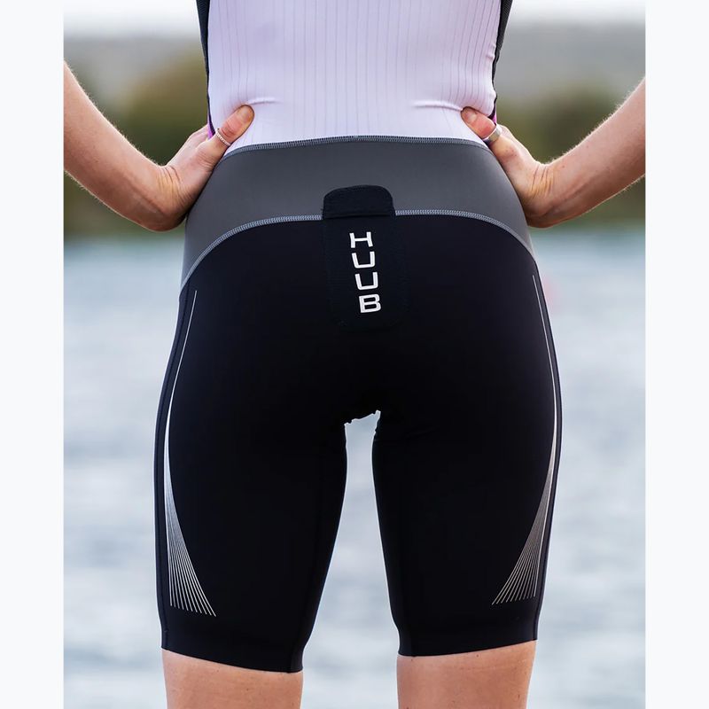 Tuta da triathlon da donna HUUB Anemoi Aero Tri Suit nero/bianco/rosa 11
