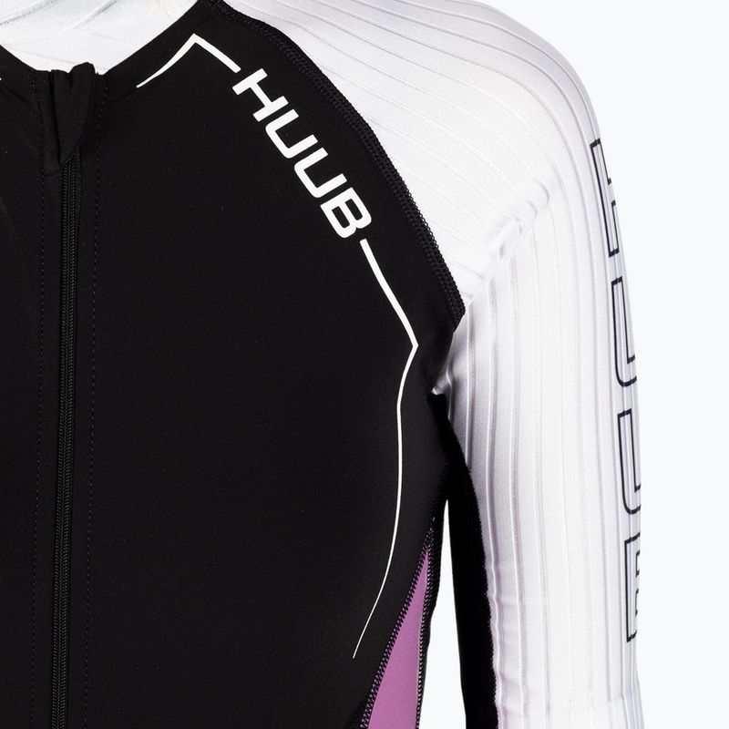 Tuta da triathlon da donna HUUB Anemoi Aero Tri Suit nero/bianco/rosa 3