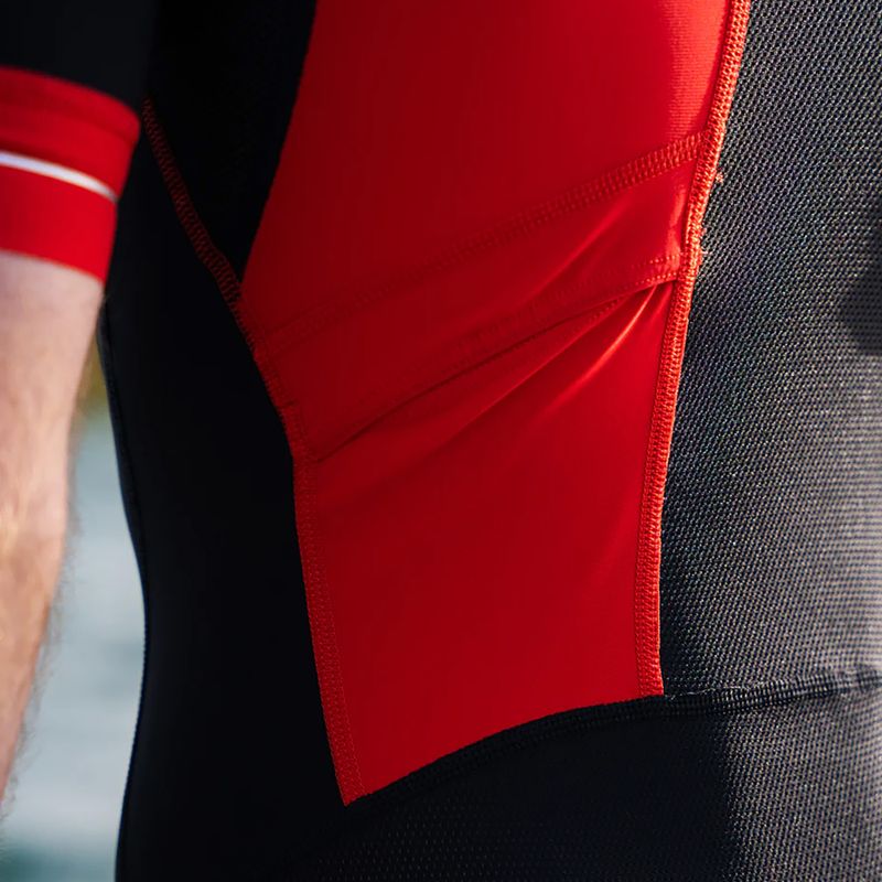 Tuta Tri lunga da uomo HUUB Race nero/rosso 11