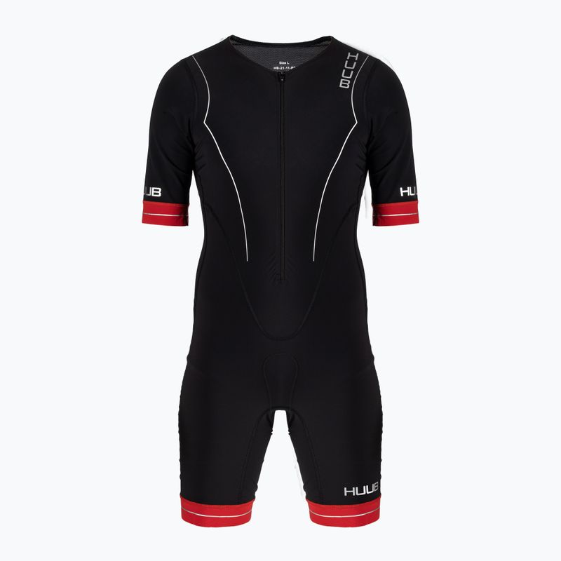 Tuta Tri lunga da uomo HUUB Race nero/rosso