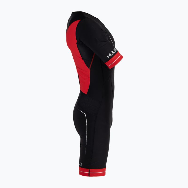 Tuta Tri lunga da uomo HUUB Race nero/rosso 3