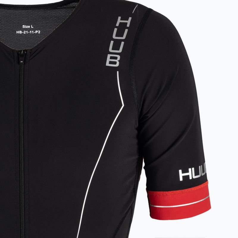 Tuta Tri lunga da uomo HUUB Race nero/rosso 4