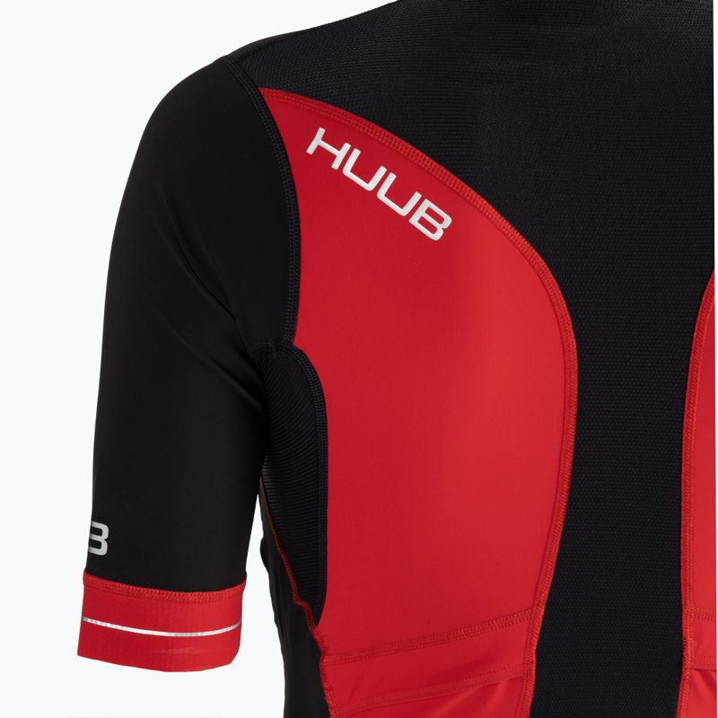 Tuta Tri lunga da uomo HUUB Race nero/rosso 6