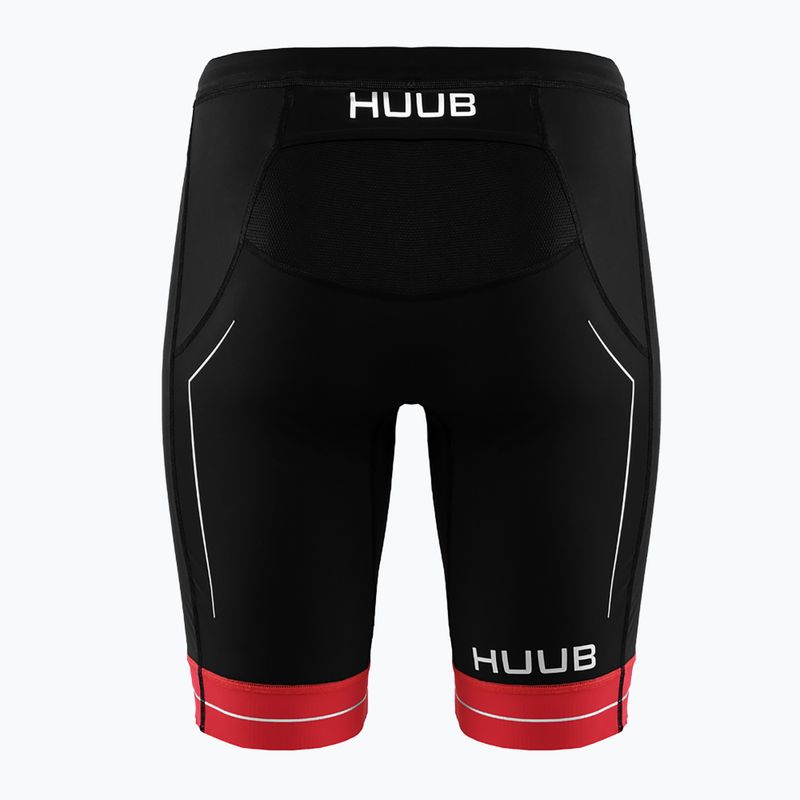 HUUB Pantaloncini da triathlon da uomo Race Tri Short nero/rosso 3