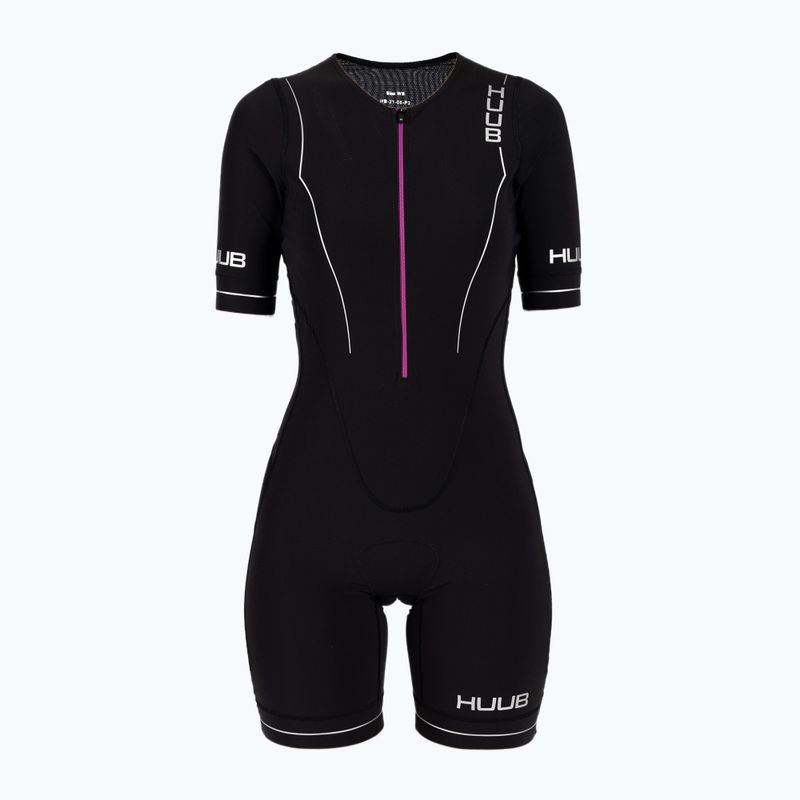 Tuta da triathlon da donna HUUB Aura Long Course Tri Suit nero/viola