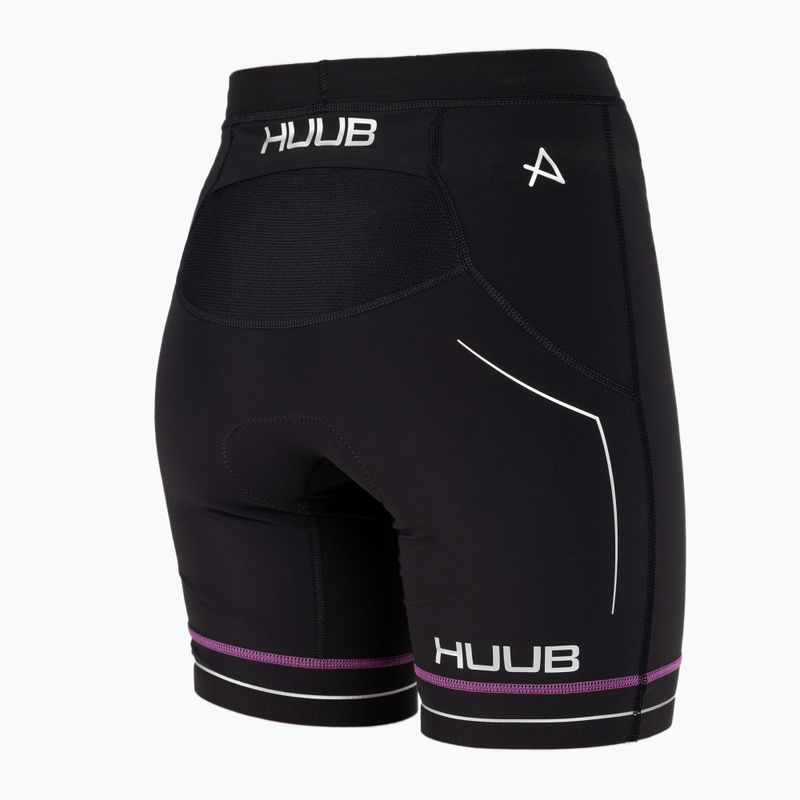 Pantaloncini da triathlon da donna HUUB Aura Tri Short nero/viola 4