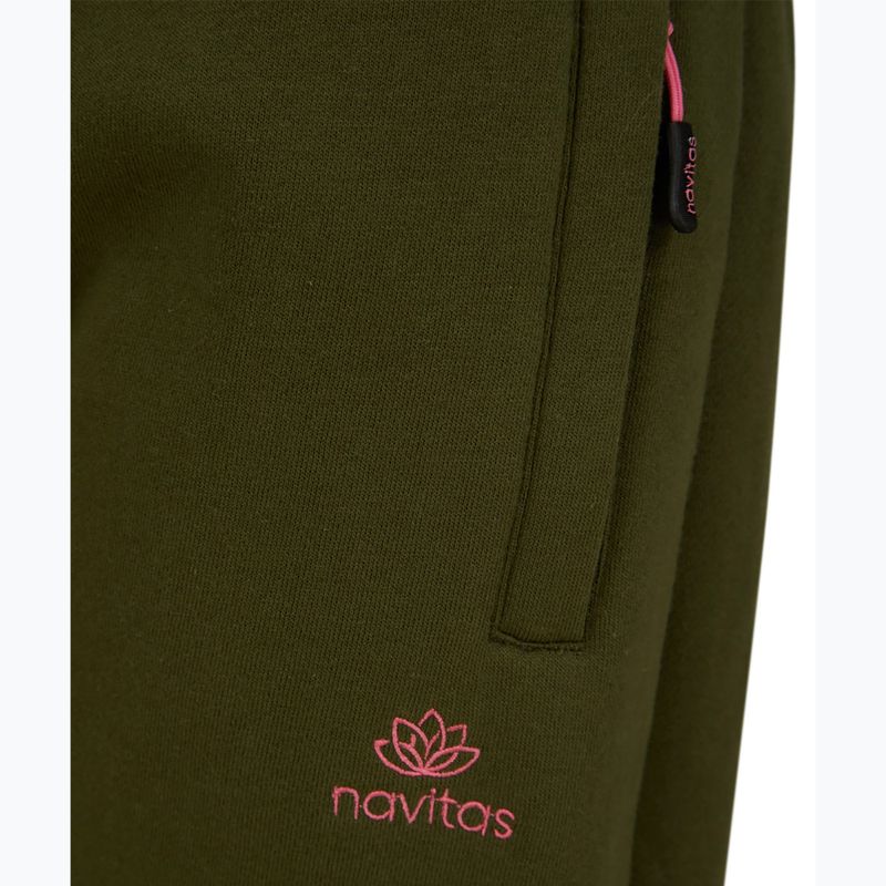 Pantaloni da donna Navitas Lily Sherpa Jogger verde 3