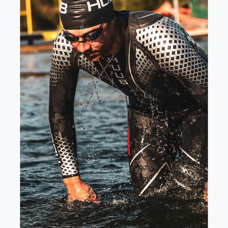 Muta da triathlon HUUB Lurz Open Water da uomo nero/rosso/bianco 7