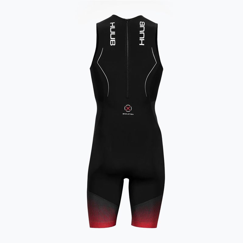 HUUB Tuta Triathlon Uomo Costume da bagno da gara nero/rosso 3