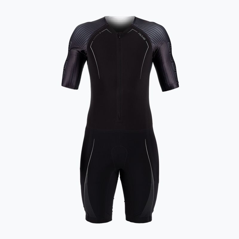 HUUB Tuta da triathlon da uomo Anemoi Aero + Bonded nero/bianco