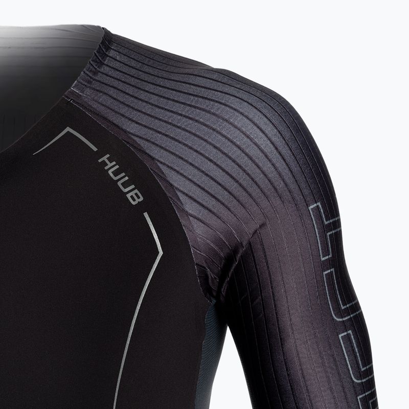 HUUB Tuta da triathlon da uomo Anemoi Aero + Bonded nero/bianco 3