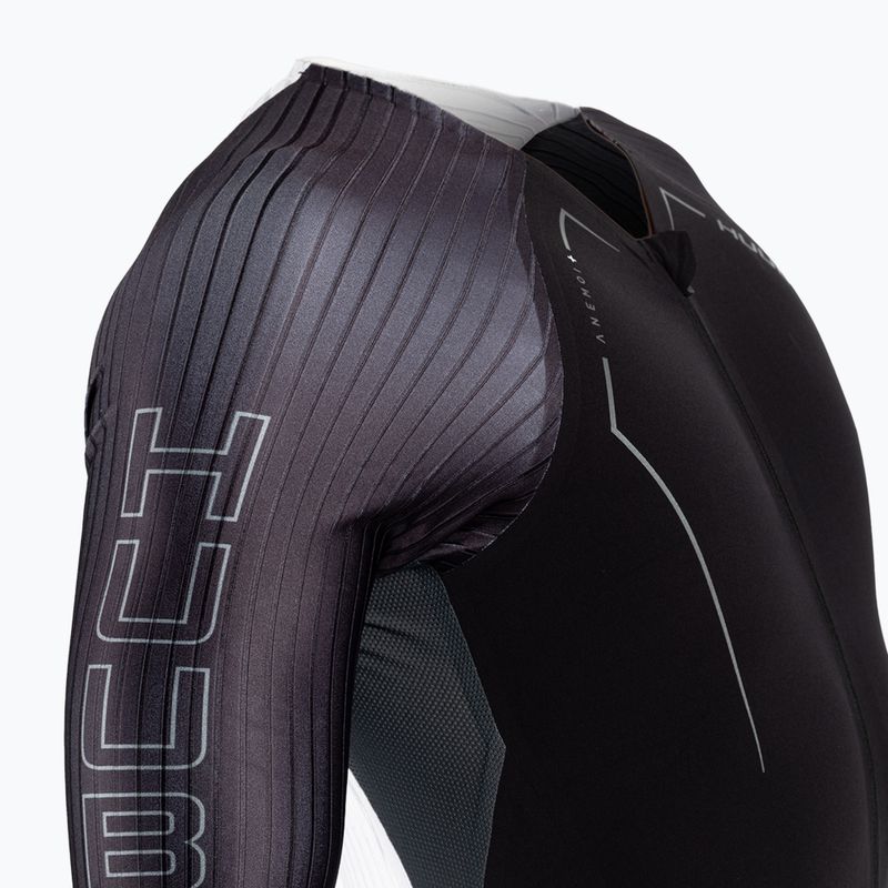 HUUB Tuta da triathlon da uomo Anemoi Aero + Bonded nero/bianco 4