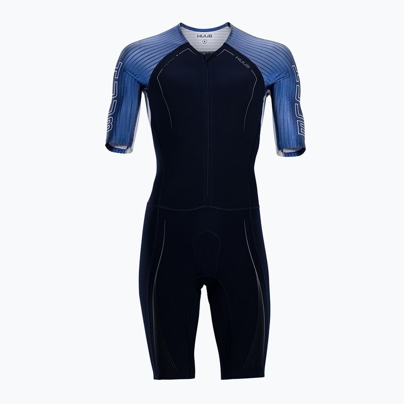 HUUB Tuta da triathlon da uomo Anemoi Aero + Flatlock nero/acqua 8