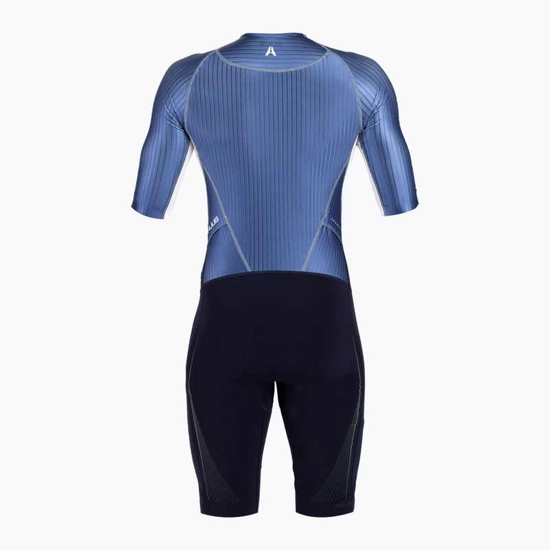 HUUB Tuta da triathlon da uomo Anemoi Aero + Flatlock nero/acqua 2