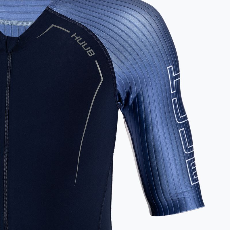 HUUB Tuta da triathlon da uomo Anemoi Aero + Flatlock nero/acqua 3